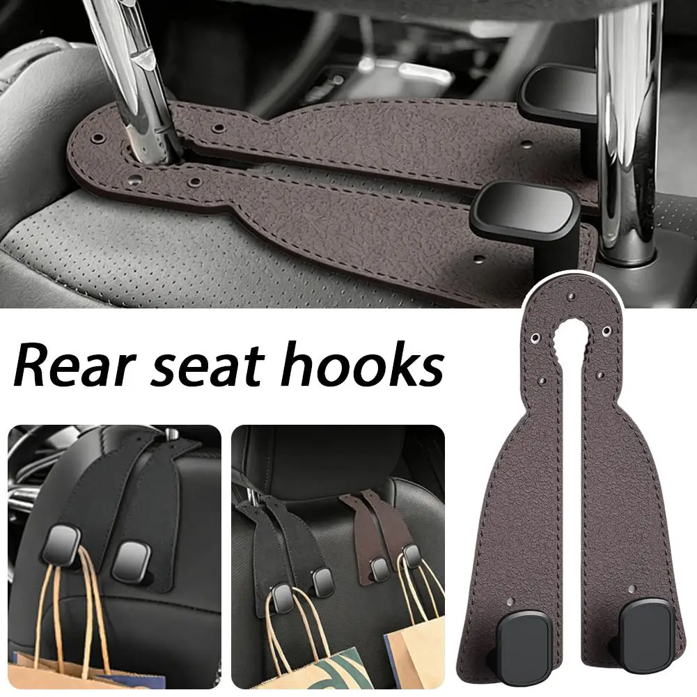 

Car Seat Back Headrest Hook Universal Hidden Auto Organizers Hanger for Purse Groceries Bags Multi Function Creative Access X5W2
