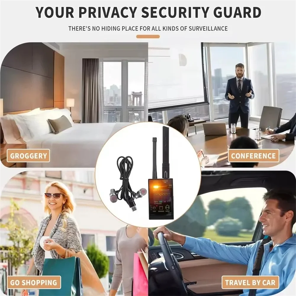 1 ميجا هرتز-12 جيجا هرتز كاشف RF كاشف إشارة مكافحة تتبع كاشف مغناطيسي قوي للصوت اللاسلكي علة تحديد المواقع كاميرا كاشف مكتشف