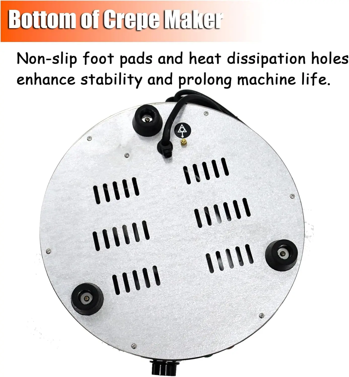 Electric Crepe Maker 16" Non-Stick Pancake Making Machine 110V 2.68HP Flat Plate Crepe Griddle50-300℃ Hot Plate Pancake Machine