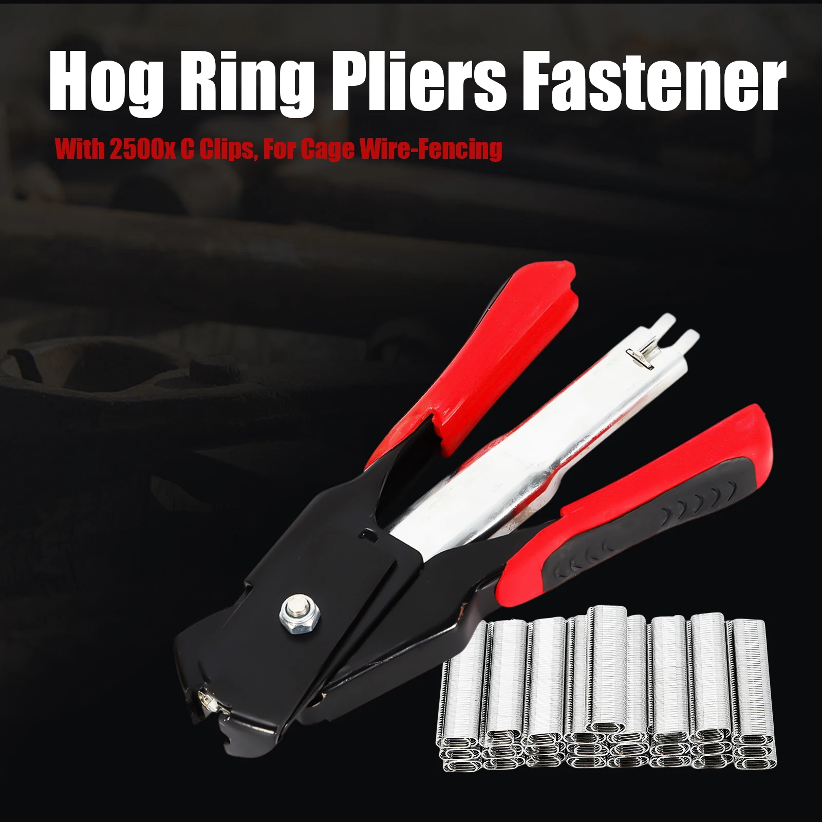 

Металлические ручные клещи Bymaocar C-типа для кольцевых скоб (Hog Ring) с 2500*C скобами, для работы одной рукой, для герметизации и восстановления