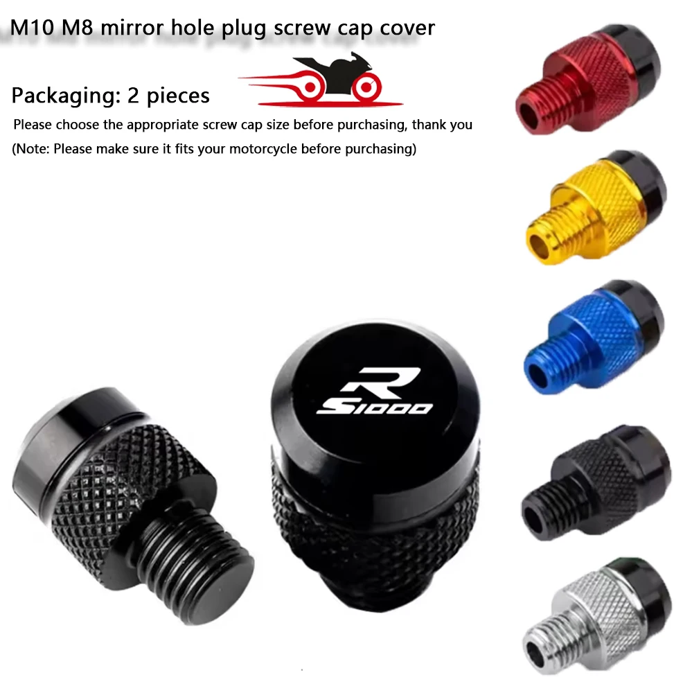 For BMW S1000R S 1000 R Sport 2017-2022 All Year New Accessories Motorcycle M8 M10 Aluminum Mirror Hole Plug Screw Bolt