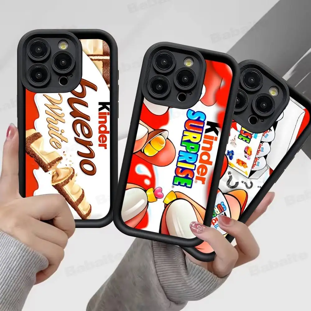 Funda Protectora para Teléfono con Diseño de Huevo Sorpresa K-KINDER JOY, Compatible con iPhone 16 Plus, 15, 11, 14, 12, 13, 17 Pro Max, Resistente a Golpes, Suave