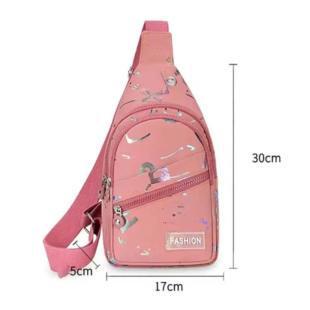 Stamping Letters Multifunctional Chest Bags Lightweight Adjustable Running Sports Chest Bags Casual Portable