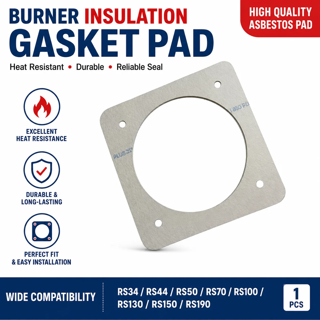 RS Series Asbestos-Free Thermal Insulation Gasket RS34~RS190 Burner Flange Spare Parts