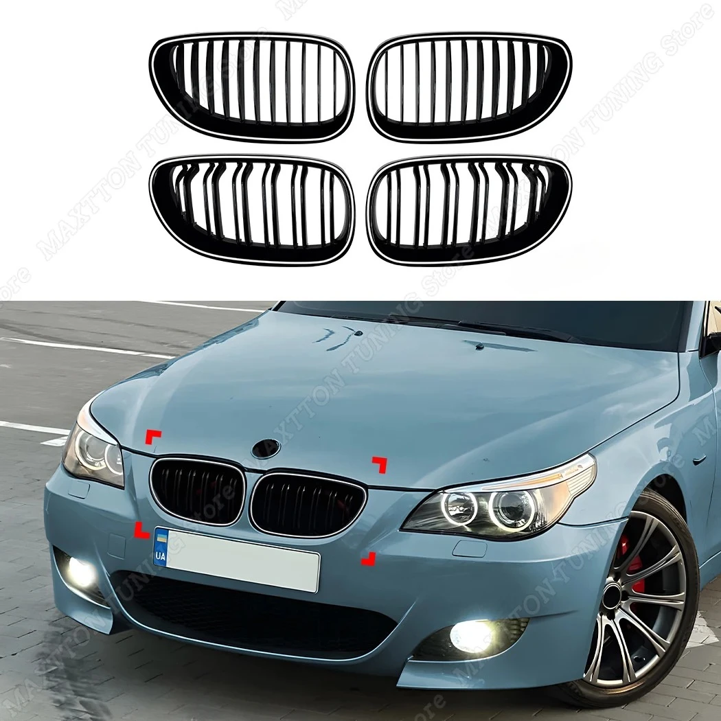 

Front Kidney Grille Racing Grills With Luminous For BMW 5 Series E60 E61 525i 528i 530i 535i 540i 550i M5 2004-2010 Bodykits