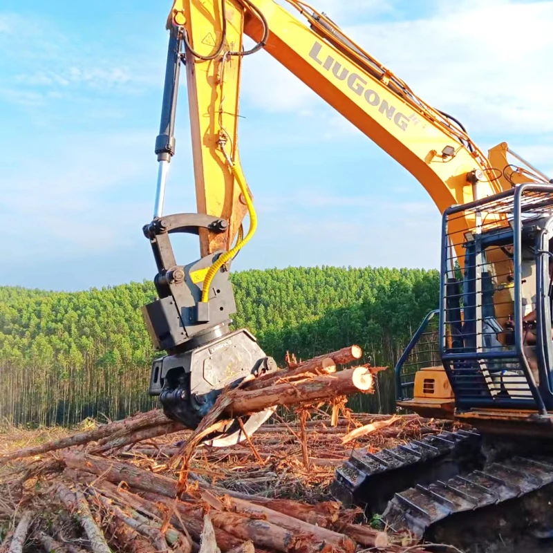 Professional Multi Functional Excavator Grapple Clamp Saw with 360 Rotation for 5 10 Ton Diggers Land Clearing Wood Cutter