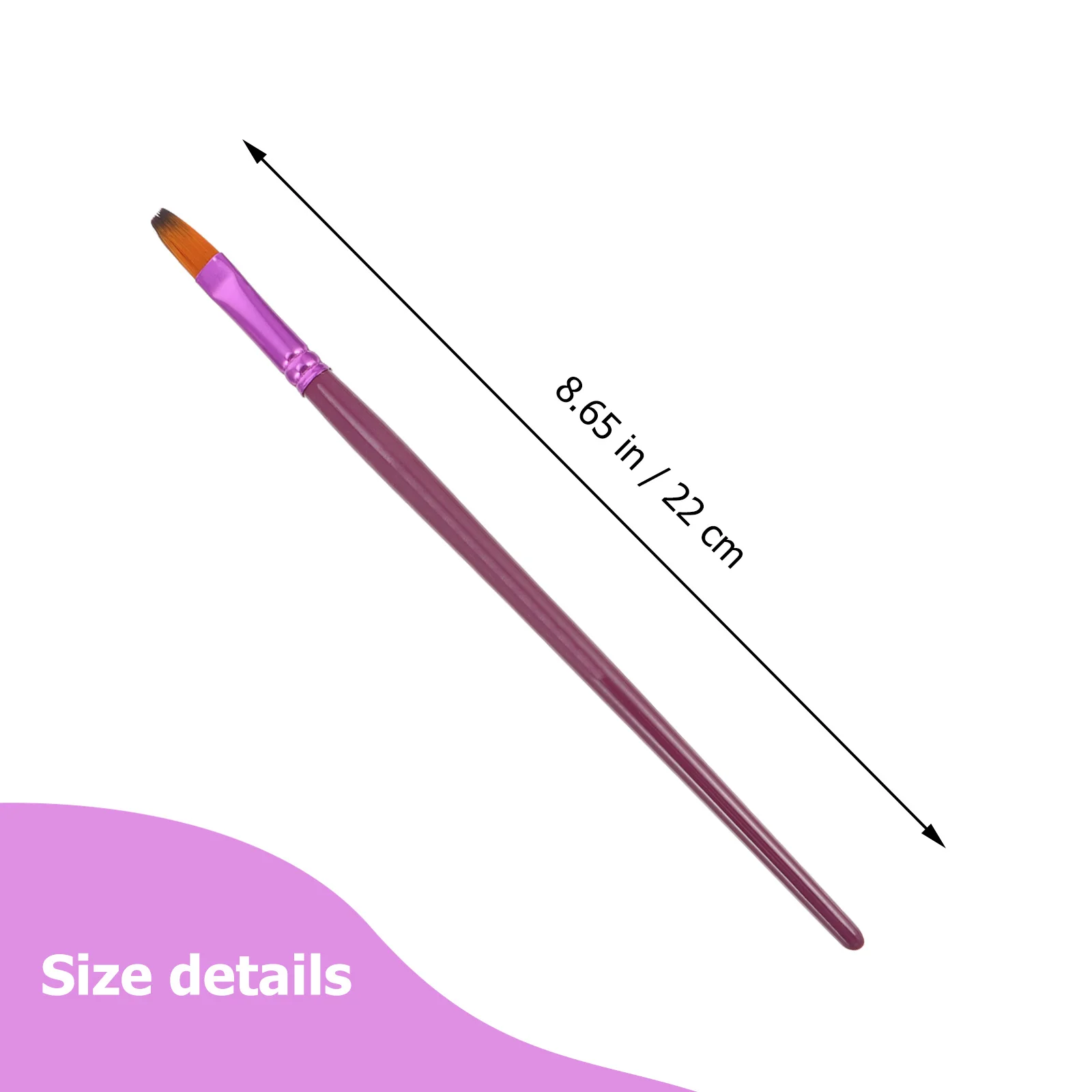 مجموعة فرش فنية مكونة من 12 قطعة من فرش الرسم بالألوان المائية من الخشب الطبيعي مع أطراف مسطحة لرسم الحرف اليدوية والرسم الزيتي #5