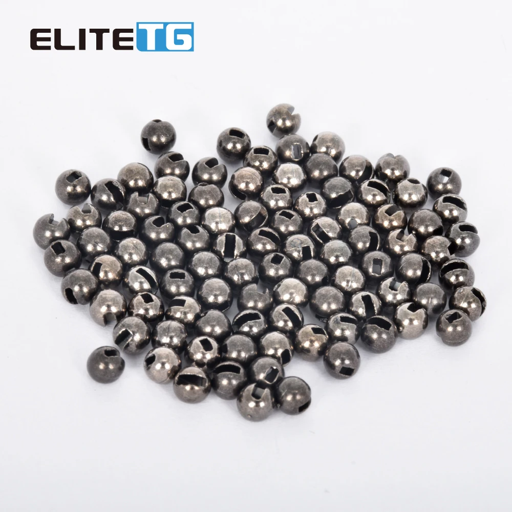 Elite TG 3,8-6,4mm 200 Stück Wolfram-Schlitzperlen für Angeln DIY Fliegenmaterial Perlen Angelköder – Detail 2