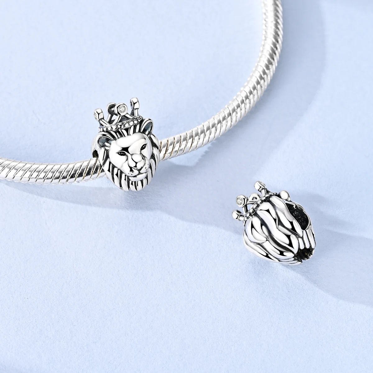 Silver Tiger Lion Boy Girl Charms Beads Fit Original Bracelet Bag Keychain Earring Charm Bead Pendant Diy Women Jewelry Gift view 3
