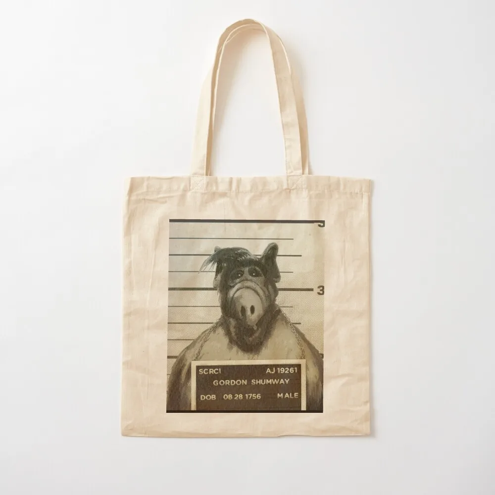 

Alf Mugshot Tote Bag canvas shopping bag Shopper handbag Women's shopping bag Gift bags Canvas Tote