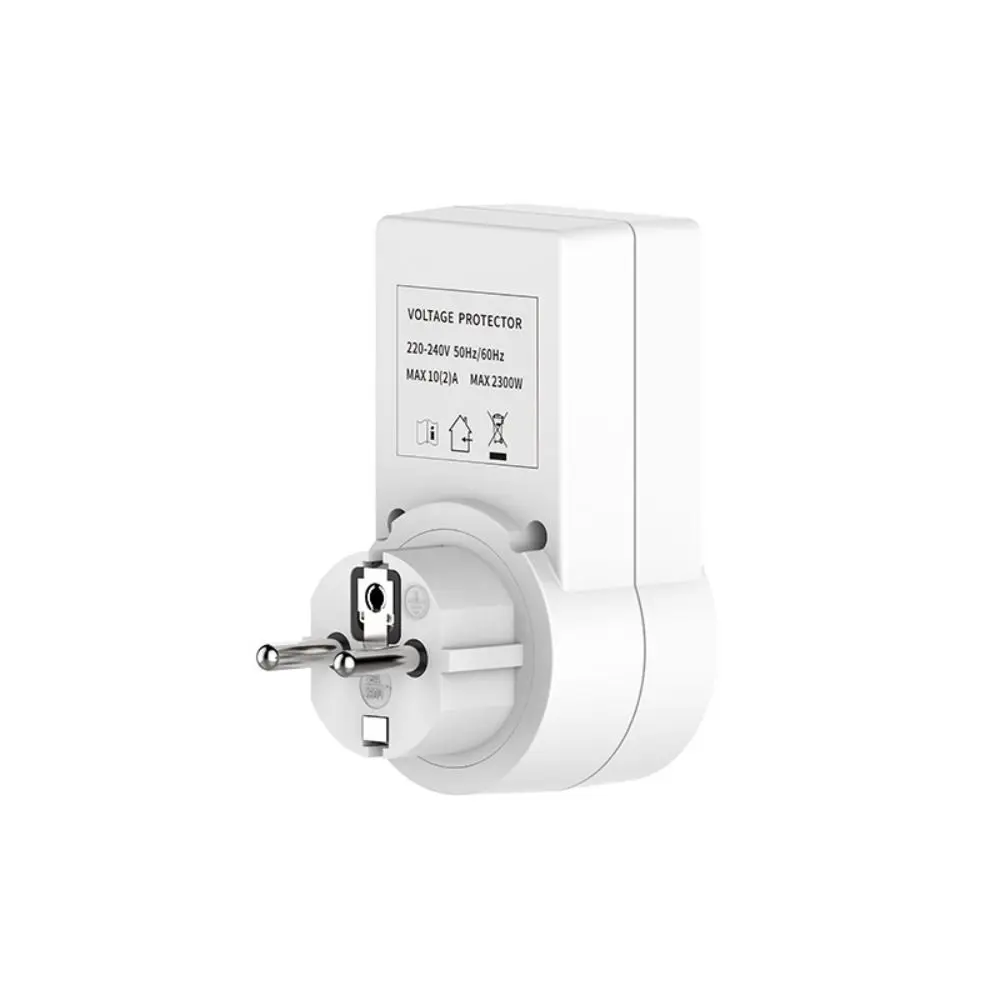 Adjustable Automatic Voltage Protector Socket Digital Display EU/UK Plug Power Surge Protector Delayed Recovery