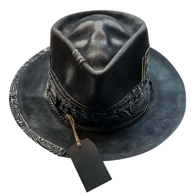 2023New Style Halloween Skull Cowboy Hat Spooky and Stylish Headwear Ornament