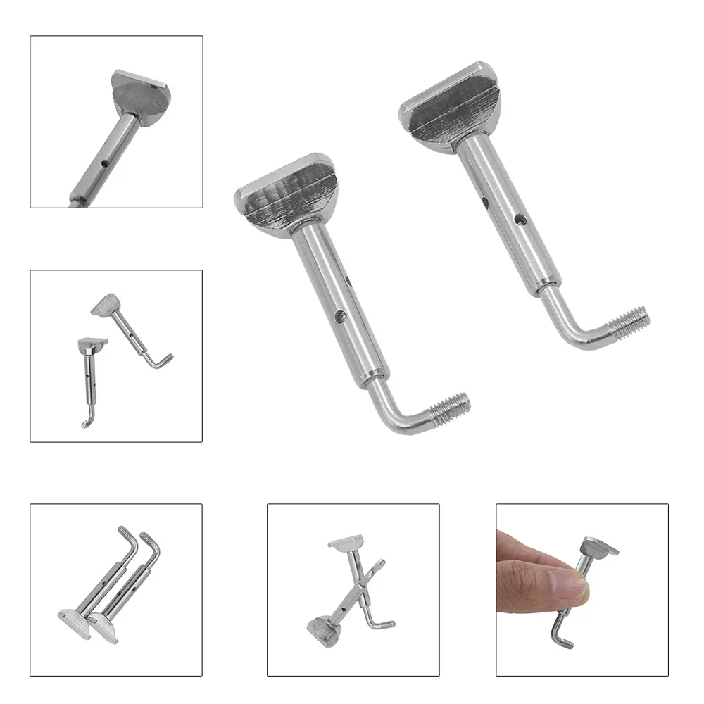 2 unids/set de tornillos de abrazadera para mentonera de violín, accesorios profesionales de instrumentos de cuerda de Metal plateado, accesorio de repuesto 3/4 4/4