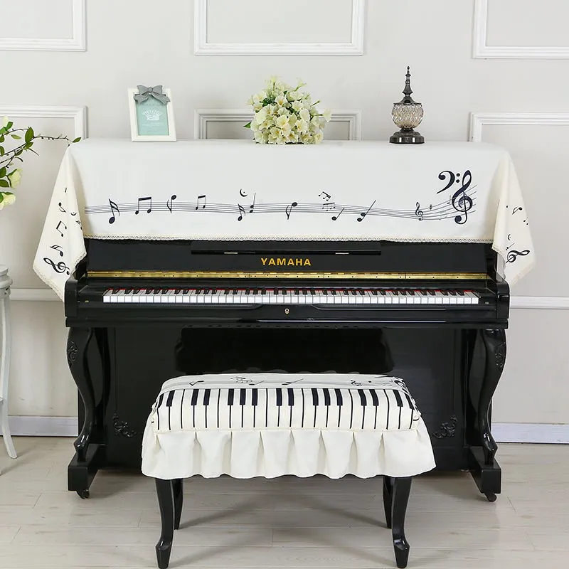 Simple Modern Piano Cover Polyester Piano Cover Cloth Dust Cover Piano Cover Half Cover Electronic Piano Dust Cover Cloth ZE848