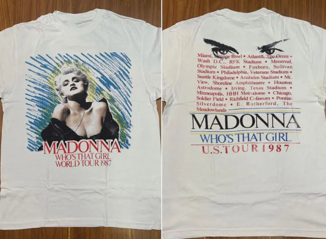 

1987 Madonna Whos That Girl World Tour Shirt, Madonna Tour 1987 T-Shirt S-5XL