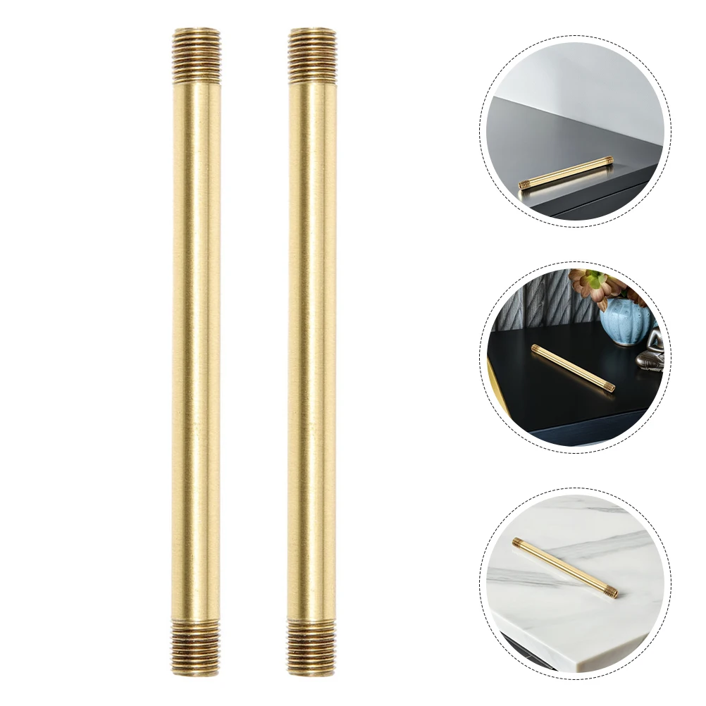

2pcs Copper Hollow M10 Threaded Stem External Straight Tube Wall Table Lamps Diy Replacement Parts Lighting Fixture Rods