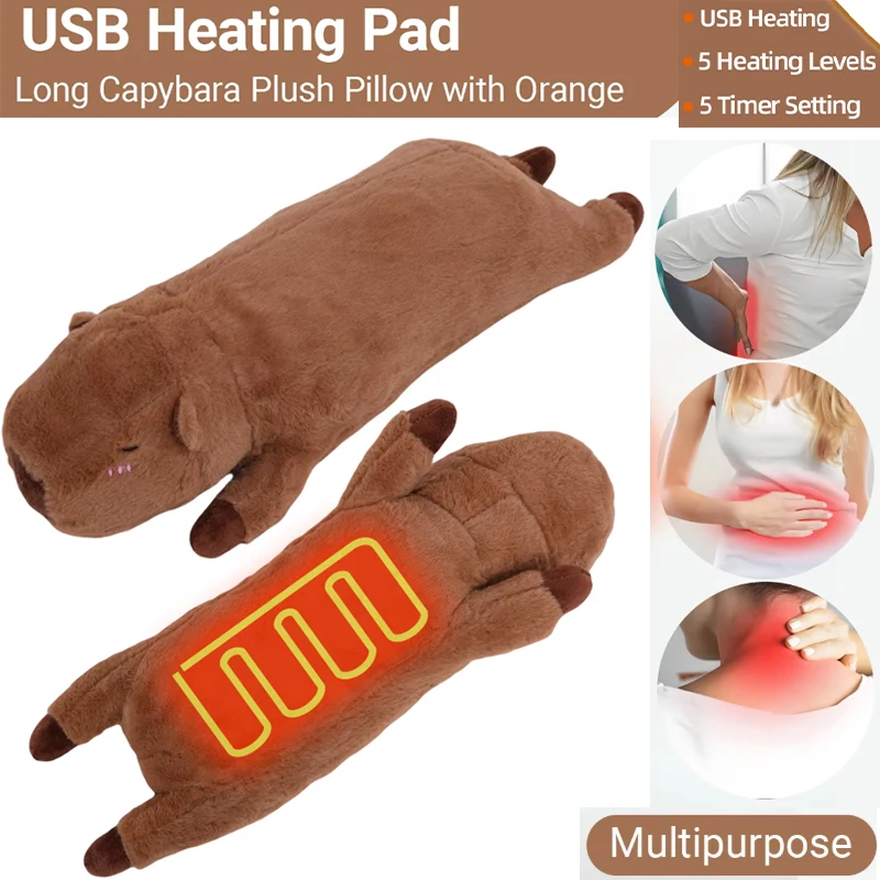 Electric Heating Pad for Period Cramps Plush USB Powered Menstrual Heating Pad Neck Shoulder Pain Relief Gift for Women Wife