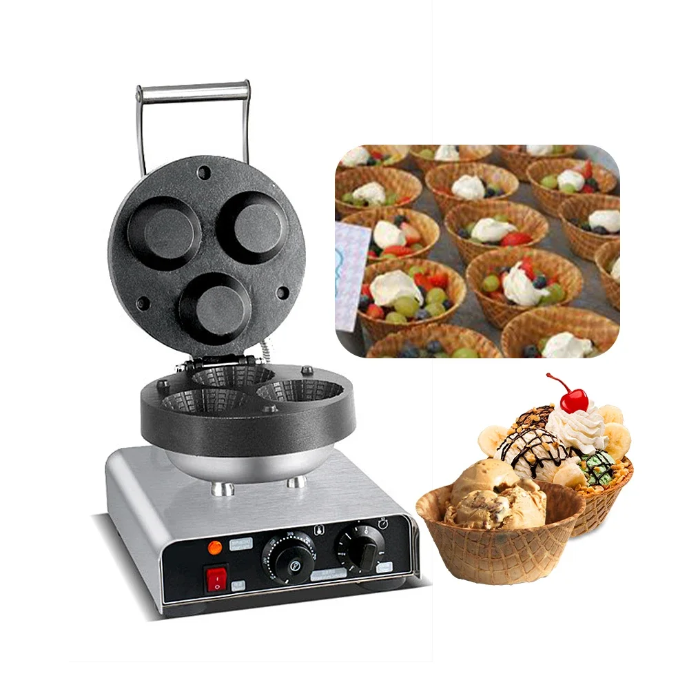 Fast Food Equipment Electric Waffle Bowl Machine Best Sales Ice Cream Waffle Cup Cone Maker