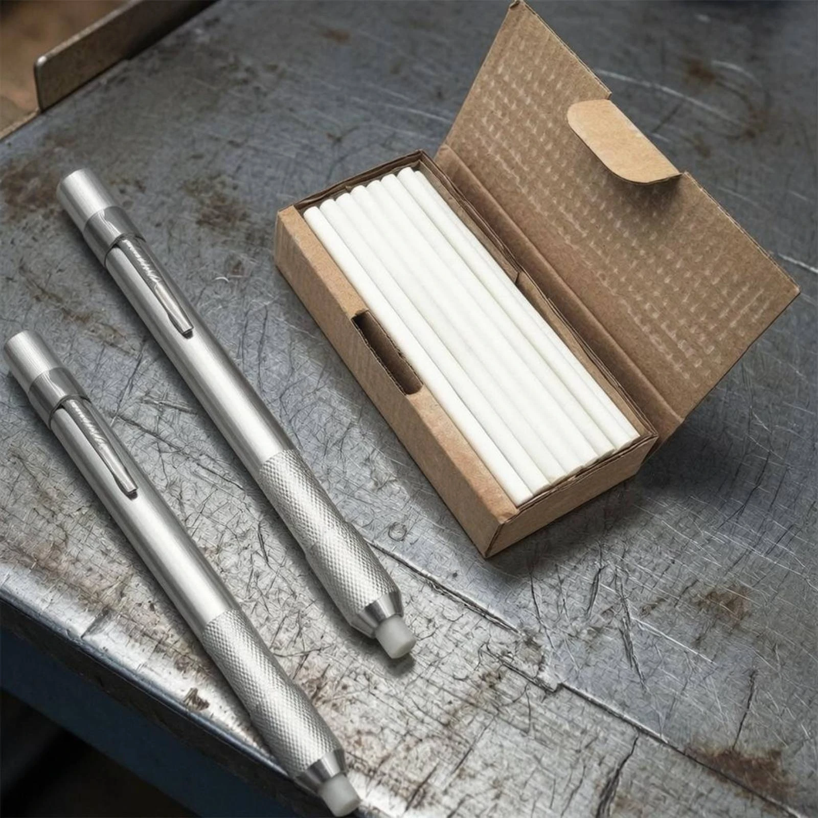 

Soapstone Marking Instrument Holder Metal Soapstone Refills Automatic Marking Instrument Holder Pocket Clip Writing Supply