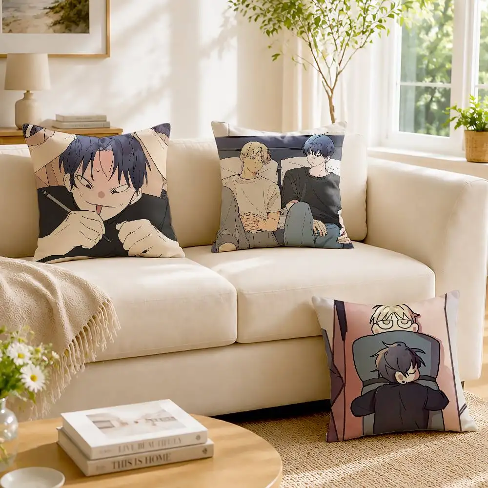 Funny Manhwa One-Room TA Customizable Square Cushion Cover Double Sided Print Pillow Case