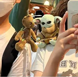 Marvel Baby Groot Baby Yoda Star Wars Magnetic Shoulder Plush doll