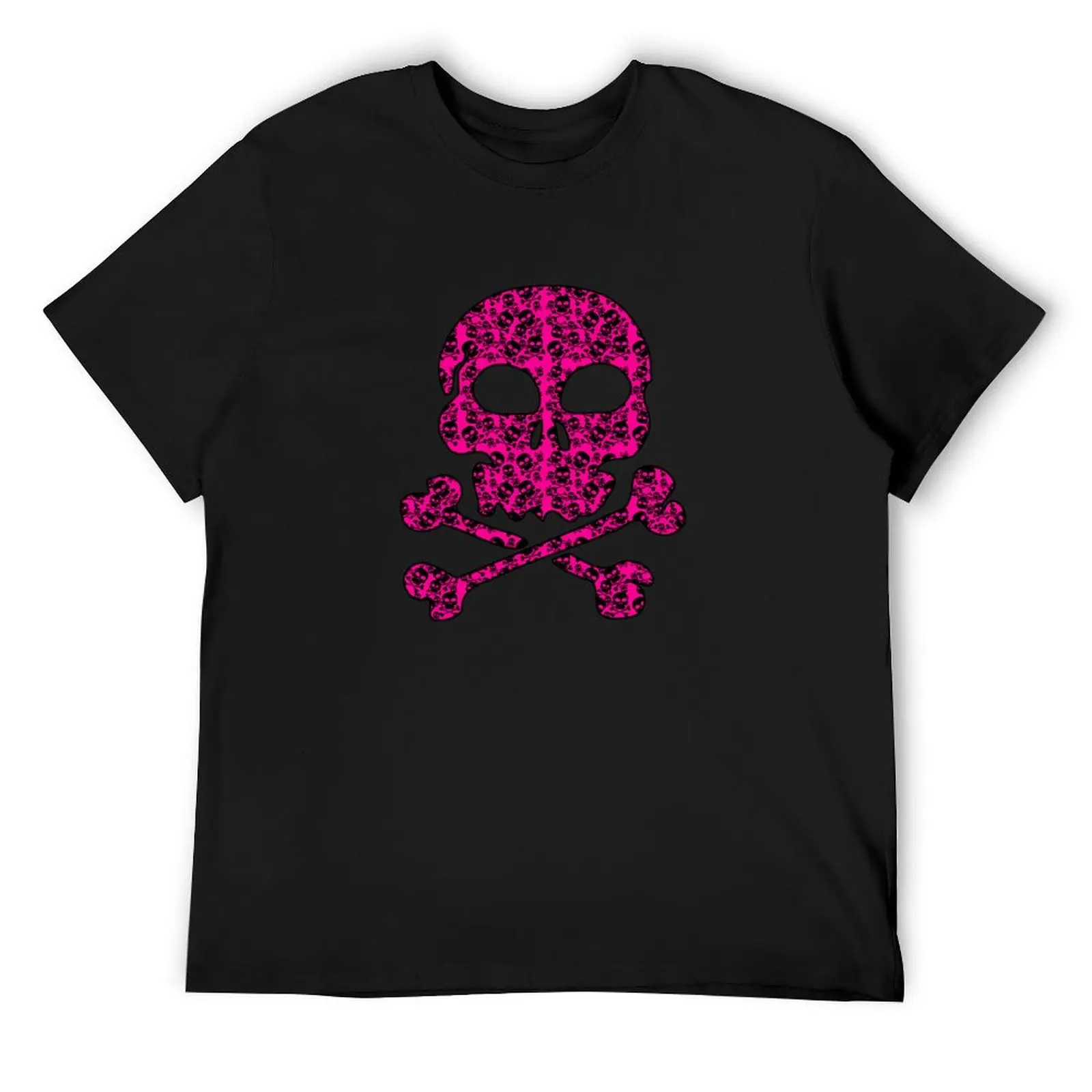 Hot Pink Skull filled with Skulls T-Shirt plain custom t shirt blanks workout shirts for men