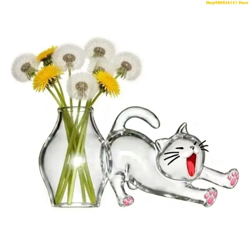 Cats Whiskers Holders Refrigerator Magnet Tiny Vase Fridge Magnet for Flowers G92C