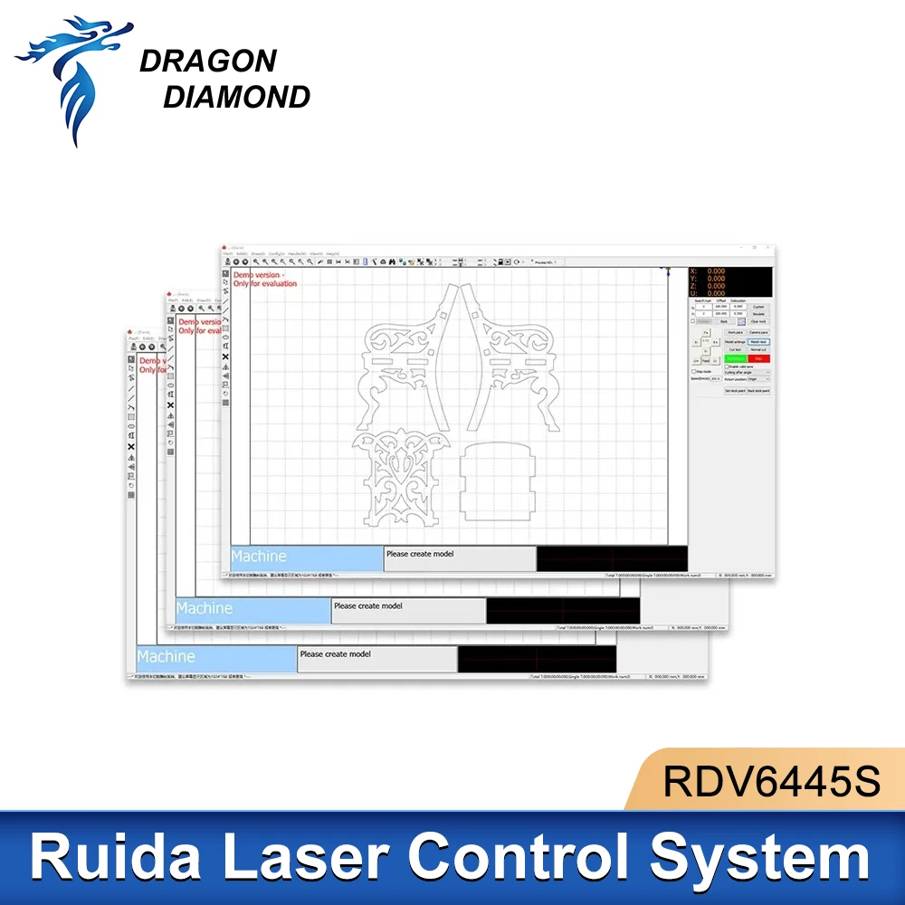 Ruida RDV6445S RDV6442S CCD cámara Visual controlador de sistema de Control RDVision para máquina de grabado de corte láser Co2