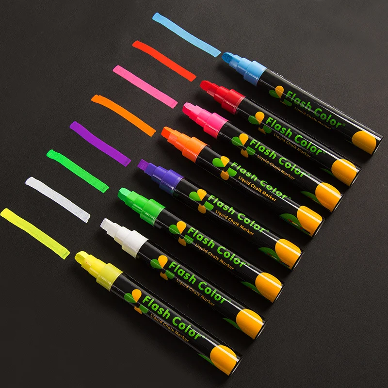 

8pcs Special Highlighter Pen Advertisement Pen Erasable Whiteboard Pen Liquid Chalk Marker Pe Escolar Stationery School Supply