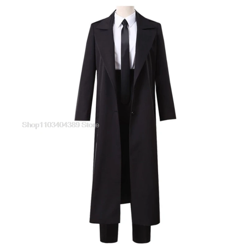 Makima Cosplay Kostuum Anime Kettingzaag Man Makima Cosplay Kostuums Pruik Trench Shirt Stropdas Broek Mannen Pakken Halloween Uniform