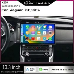 13.3 inch For Jaguar XFL/X260 2016-2019 Multimedia Player Radio Carplay Android 14 Retains OEM Menu Full Touch Screen