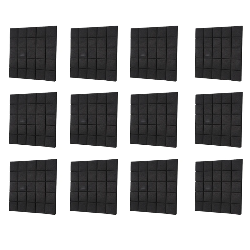 12 Pack Sound Proof Foam Panels 1.2X20x20inch For Recording Studio, Game Room, Bedroom