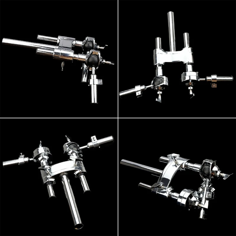 Double Drum Set Clamp Bracket Holder Mount Stand for Drum Jazzes Drum Parts Drum Holder Base Connecting Clamp Holder