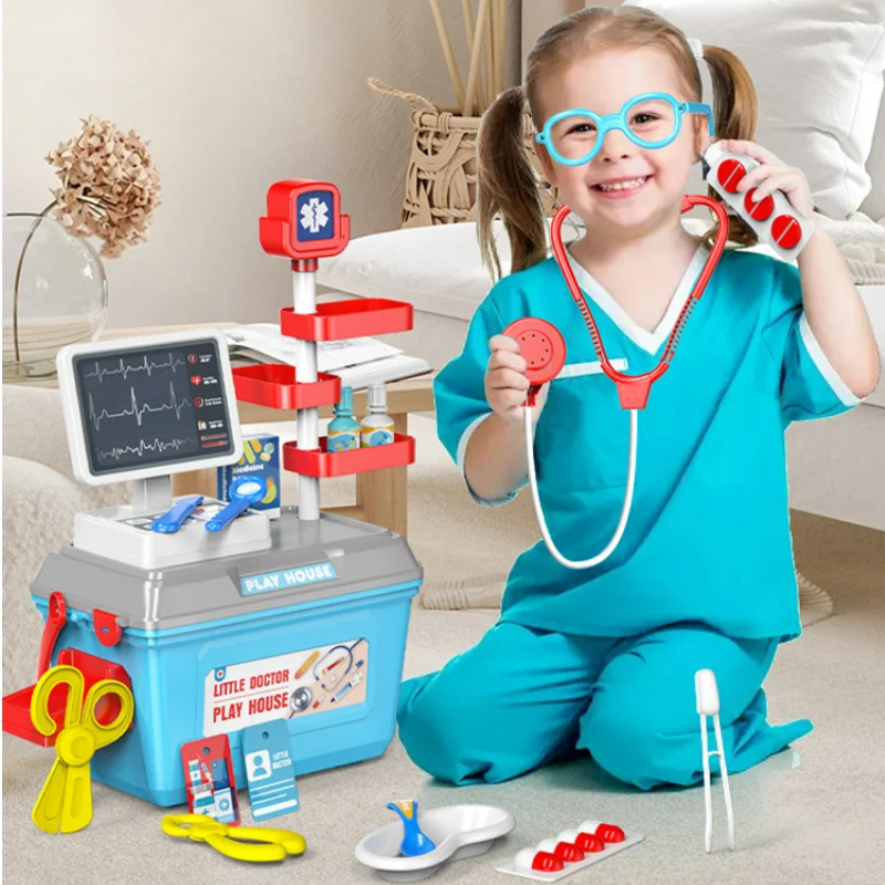 

Simulation Doctor Tools Hamburg Ice Cream Dessert Pretend Play Toy Set for kid