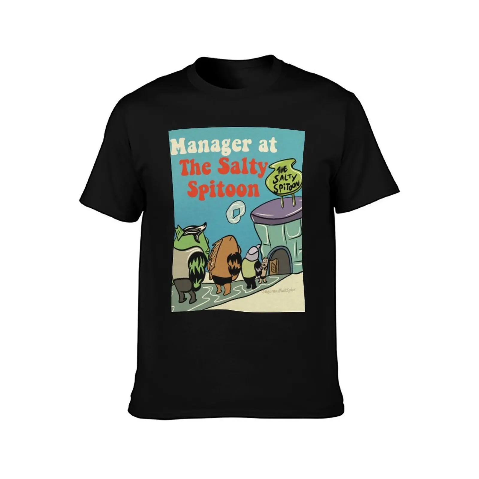 Salty Spitoon manager T-Shirt Summer Casual Cotton Tee Oversized Streetwear Tops Vintage Graphic Print Unisex Men Women