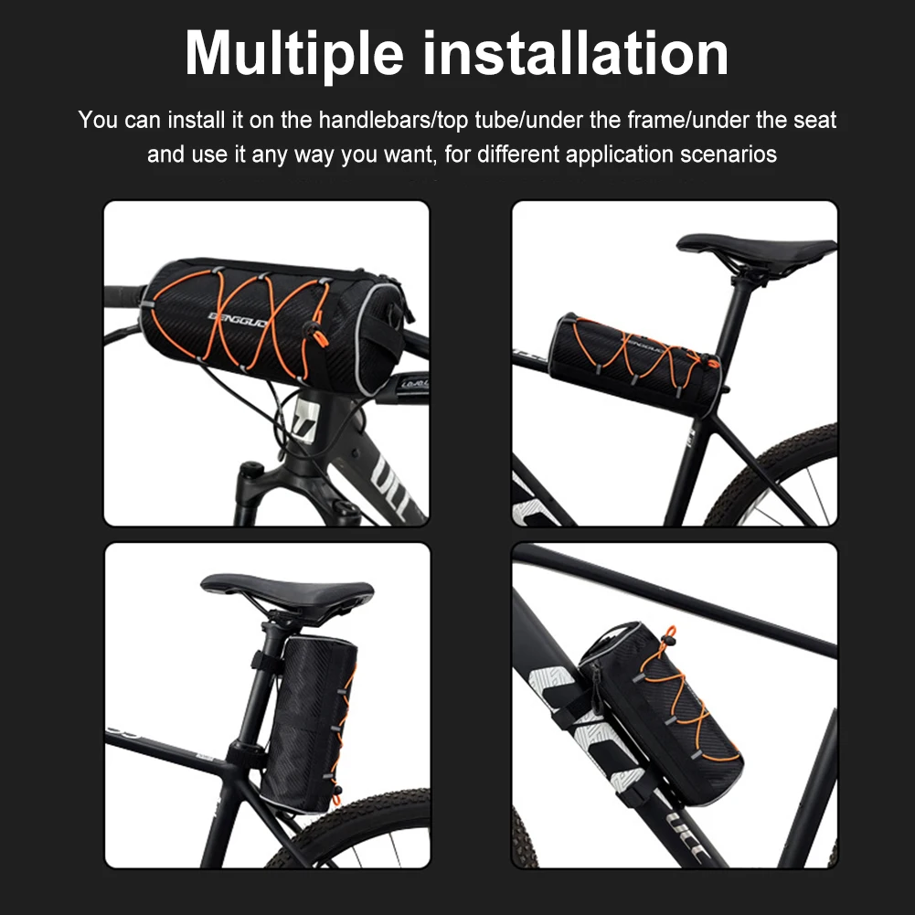

Сумка на раму велосипеда 2,5 л, большая вместительная сумка для верховой езды на открытом воздухе, сумка с несколькими карманами для велосипеда, передняя сумка для велосипеда, аксессуары для велосипеда