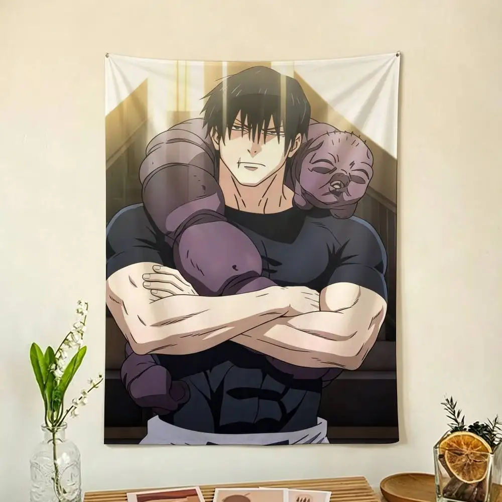 Anime Action J-Jujutsu Kaisen Fushiguro Toji Flag Digital Printing Banner for Garage Wall Out Door Decoration