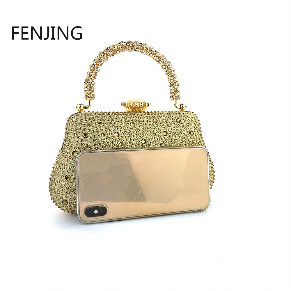 Rhinestone Banquet Clutch Bag Women Luxury Handbags Silver Gold Shoulder Bags Evening Clutches and Purse Shell Bolsos Para Mujer