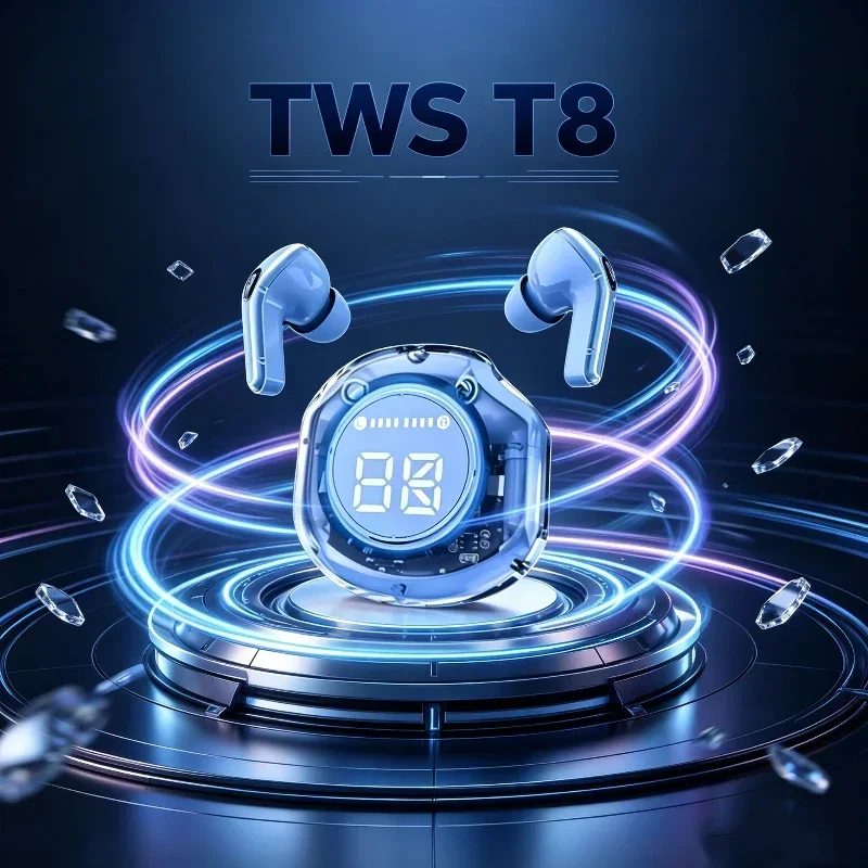 TWS Bluetooth Headset Wireless Headphones Come with Layered Audio Output Snug Design Portable Carry Box for Trips