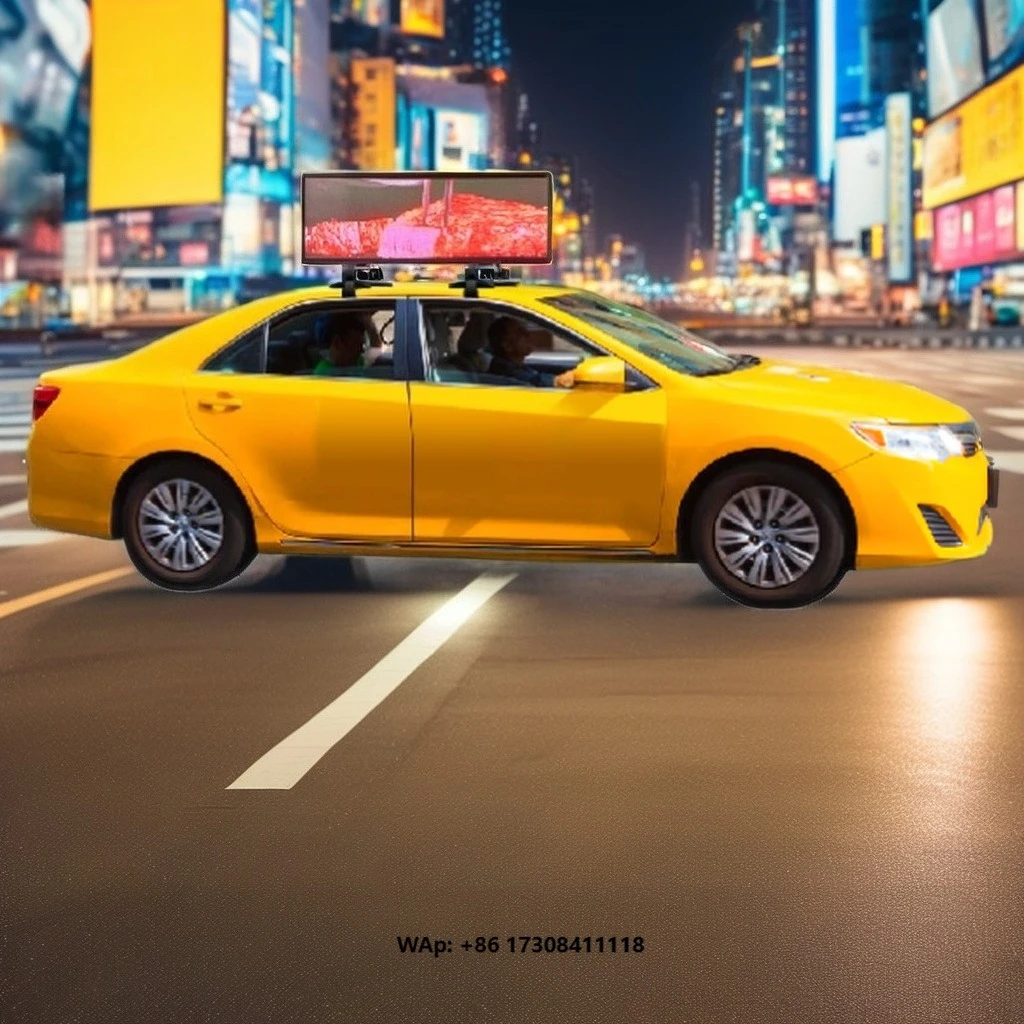 High quality general taxi roof full color LED display stable car matrix out-of-home advertising digital poster subway SDK