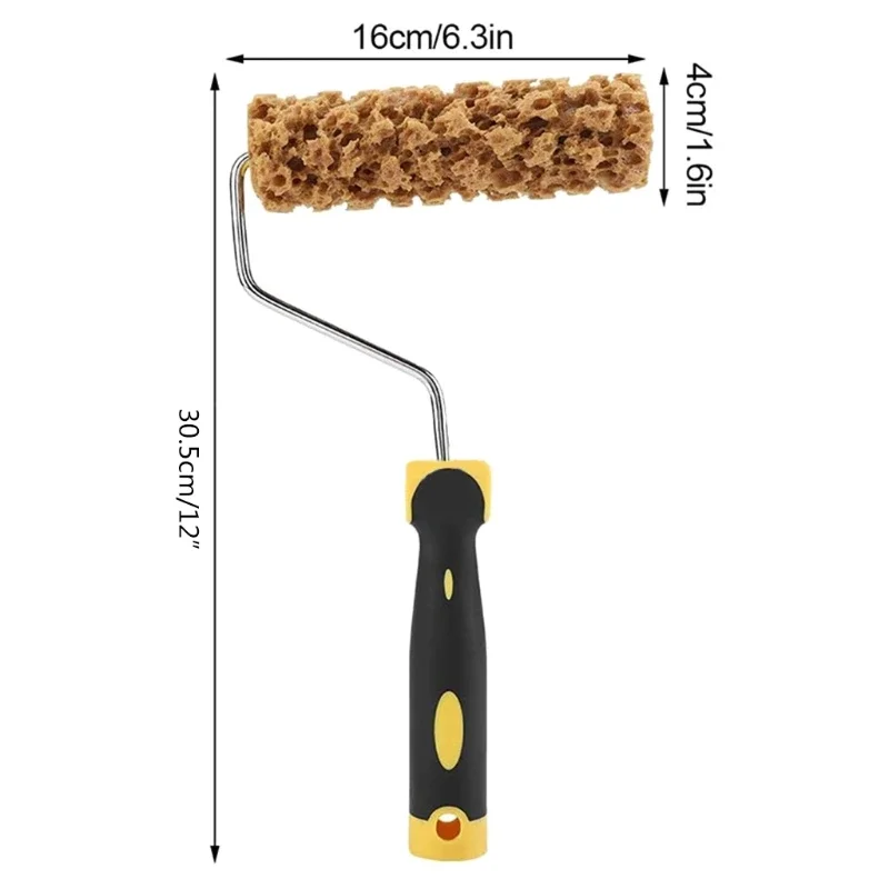Практичная губка с имитацией морских водорослей, роликовая кисть, 6 дюймов, художественный узор, жидкие инструменты для украшения дома, текстуры, инструменты для рисования