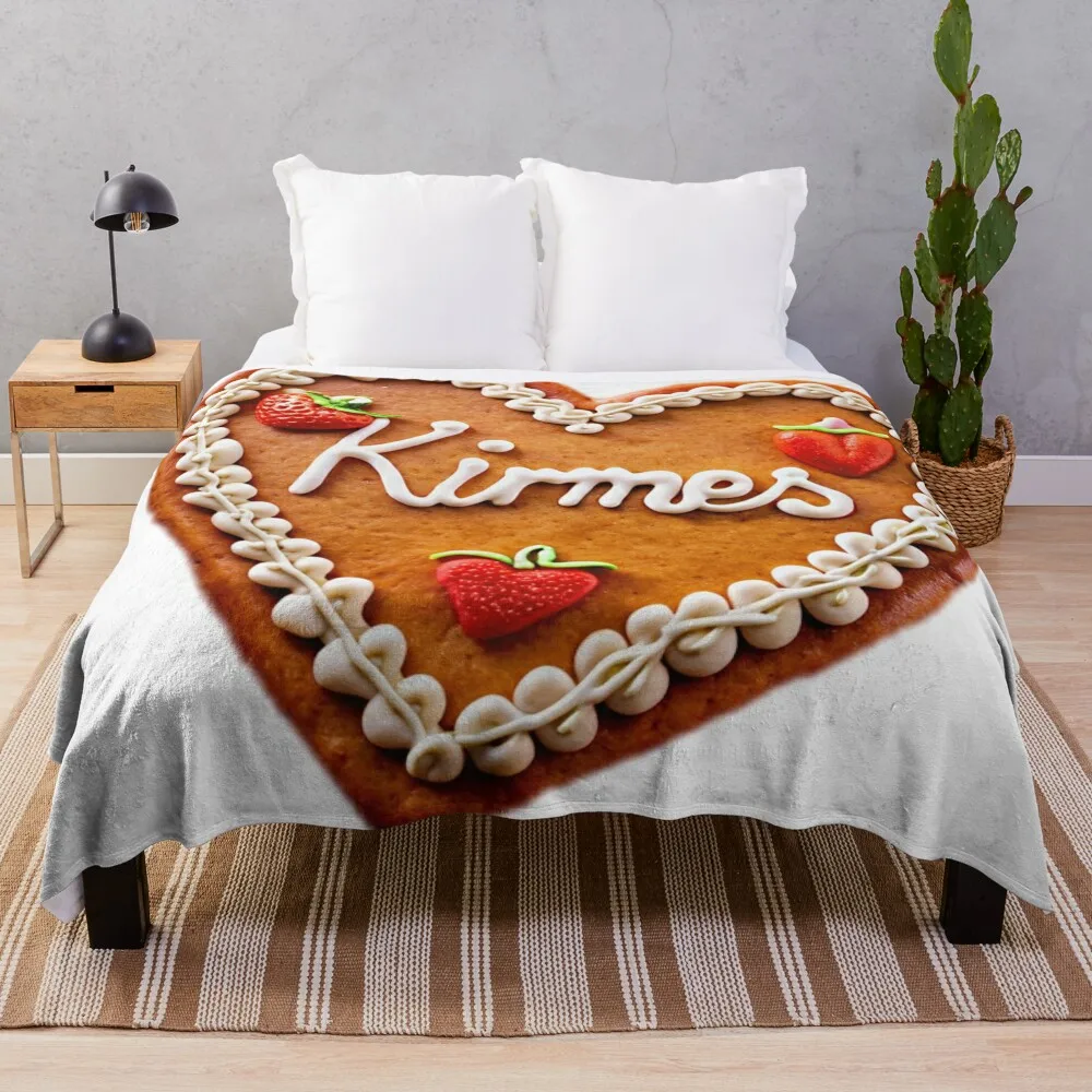 Fair gingerbread heart Throw Blanket decorative Hairys Tourist Blankets