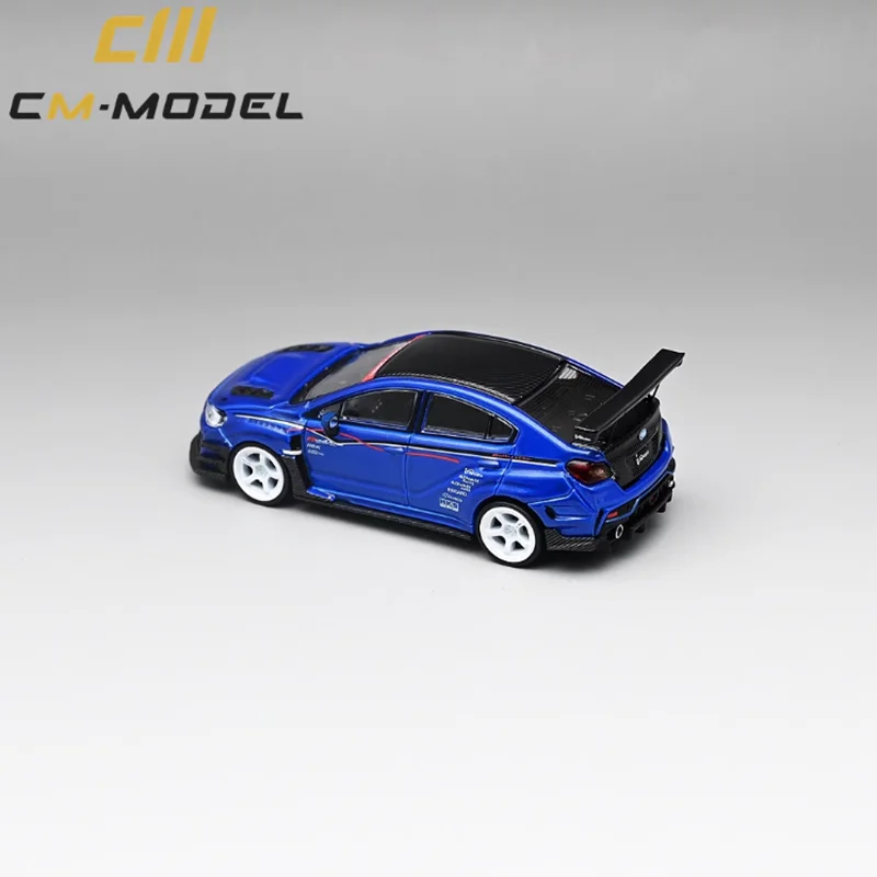 Cmmodel-varis wideBody diecast、交換用ホイール、青、1/64 sti