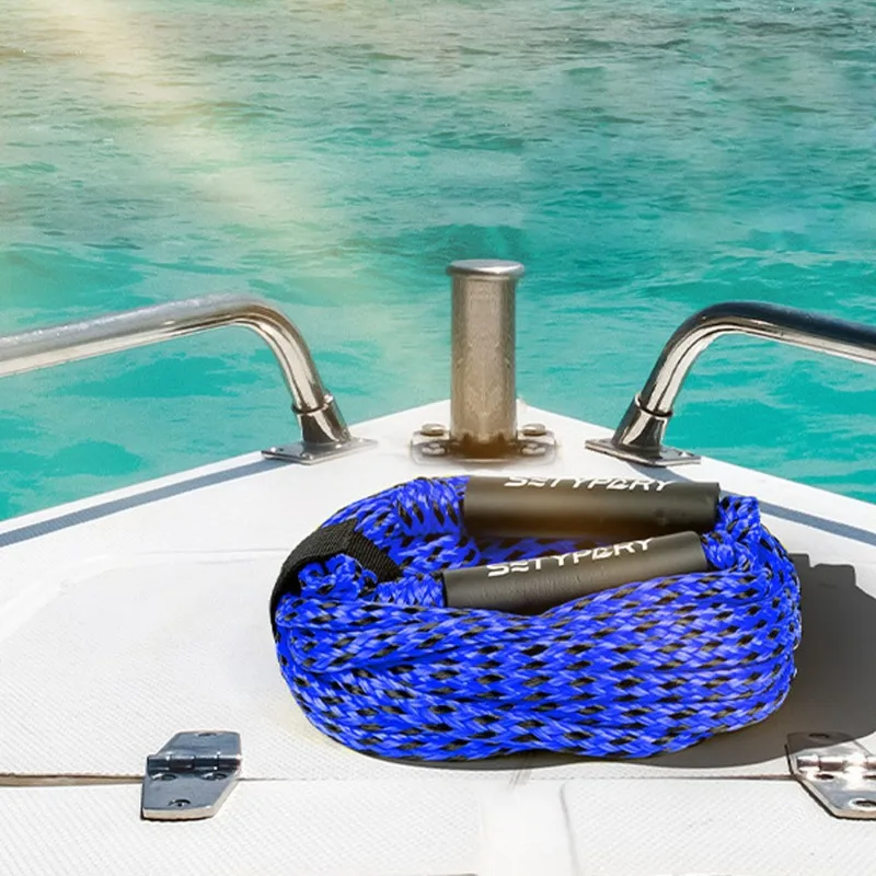 Seawater Corrosion Resistant PE Floating Rope Heavy Duty Wharf Tugboat Tow Water Sports Tow Pipe Boating Tow