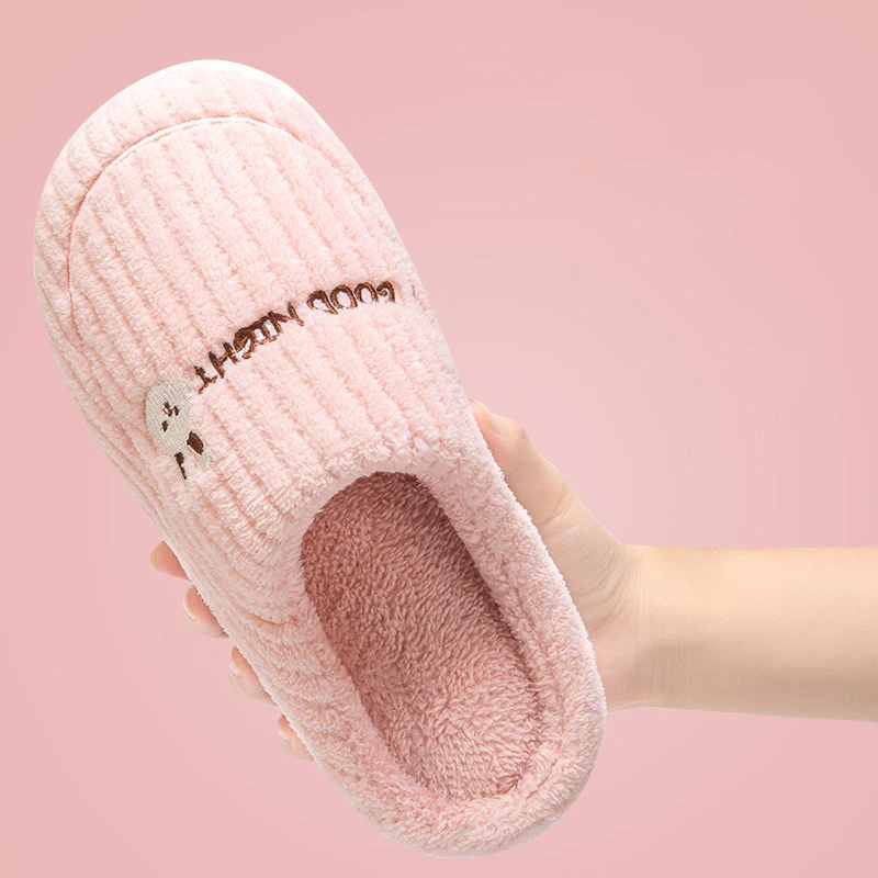 Men's Winter Slippers Closed Toe - Plush Lined Fleece Warm Soft Sole Anti-Slip Indoor House Shoes, Non-Odor Cotton Slippers for
