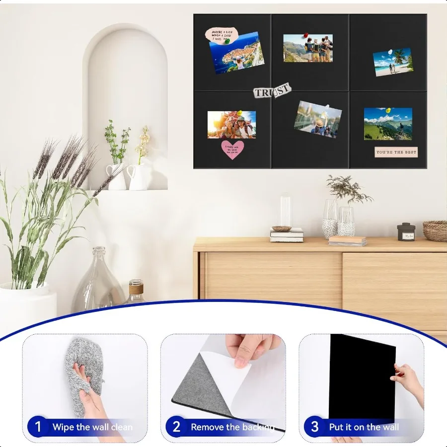 لوحة الفلين الكبيرة البديلة 20 حزمة 60 "x 48" بلاط الحائط مع علامات تبويب لاصقة آمنة قابلة للإزالة بلاط الحائط الفلين لوحة الإعلانات Ho #4