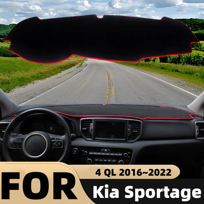 Auto-Armaturenbrett-Abdeckung, Armaturenbrett-Matte, Sonnenschutz, Instrumententafel, Teppiche, Zubehör für Kia Sportage 4, QL 2016 2017 2018 2019 2020