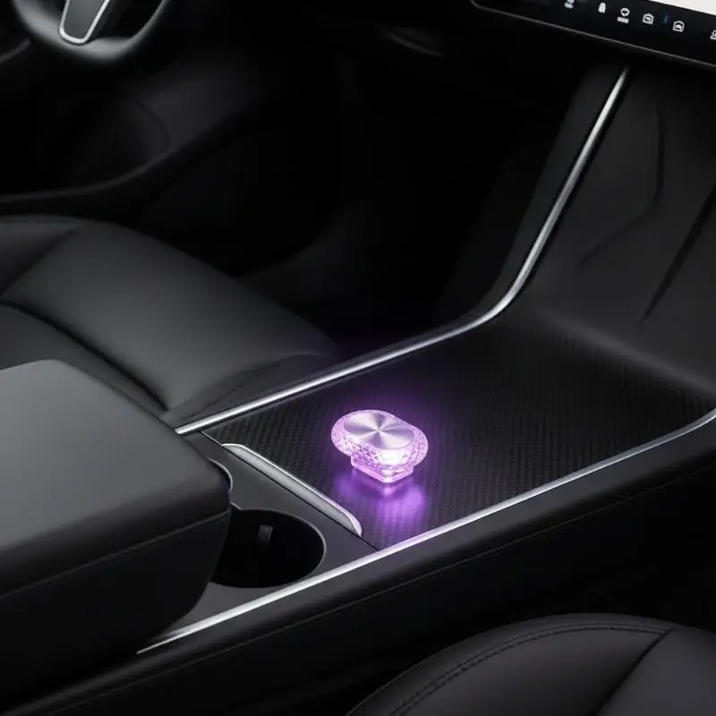 Car USB Atmosphere Led Lights Oval Color Night Lights Modified Car Atmosphere Lights Interior Decoration Home Lights