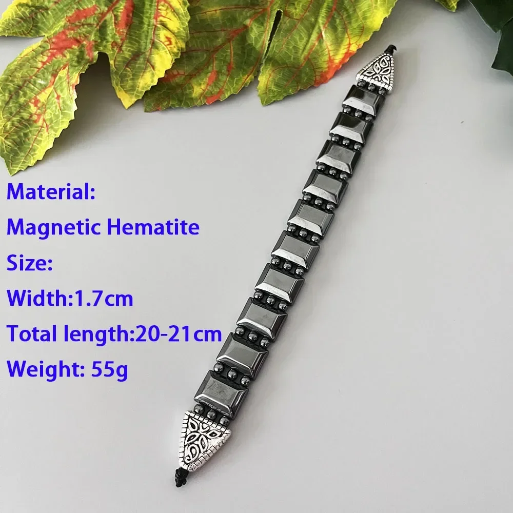 NJ24 مسبحة جديدة الهيماتيت المغناطيسي جلب الصلاة الصحية تغيير وظيفة يمكن تدوير الوجه مصير التأمل مجوهرات الديكور #5