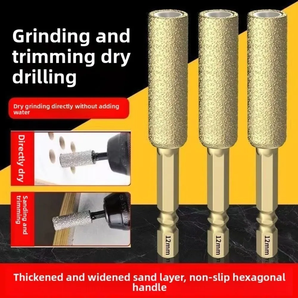 

Hexagonal Shank Dry Ceramic Tile Diamond Drill Bit Portable Multifunctional Hole Openers Trimming Dry Drilling Heads